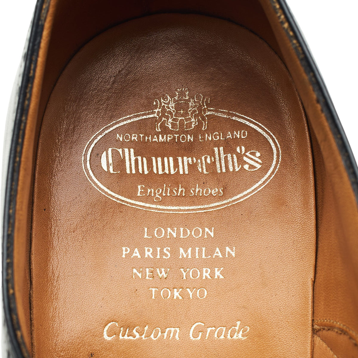 'Toronto' Black Leather Oxford Brogues UK 9.5 G