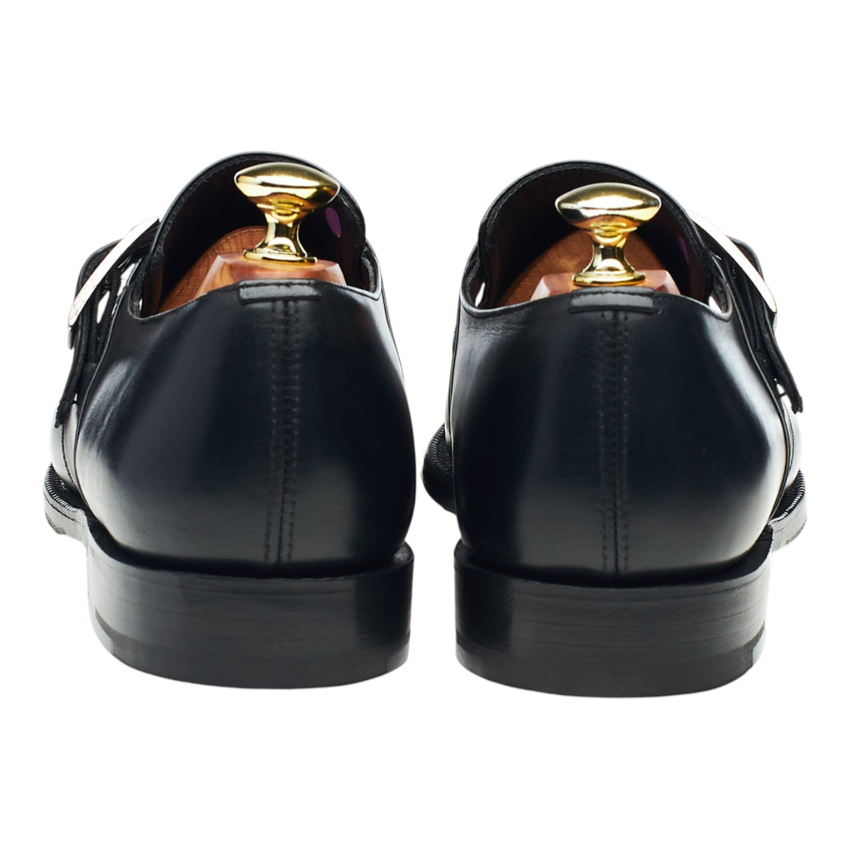 'Presley' Black Leather Monk Strap UK 7.5 F