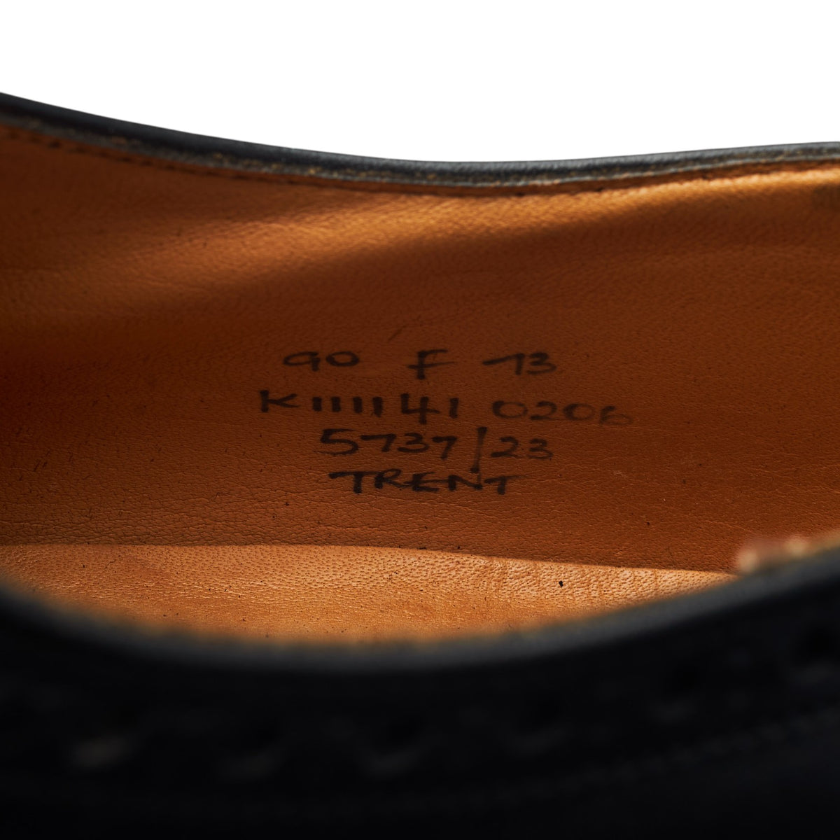 'Trent' Black Leather Oxford Brogues UK 9 F