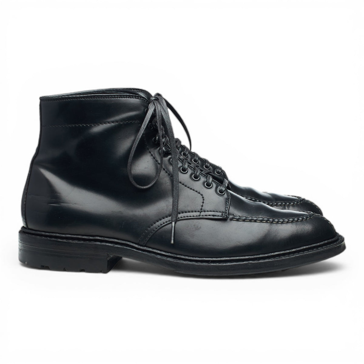 '40219HC' Black Cordovan Leather NST Tanker Boots UK 8 US 8.5 E