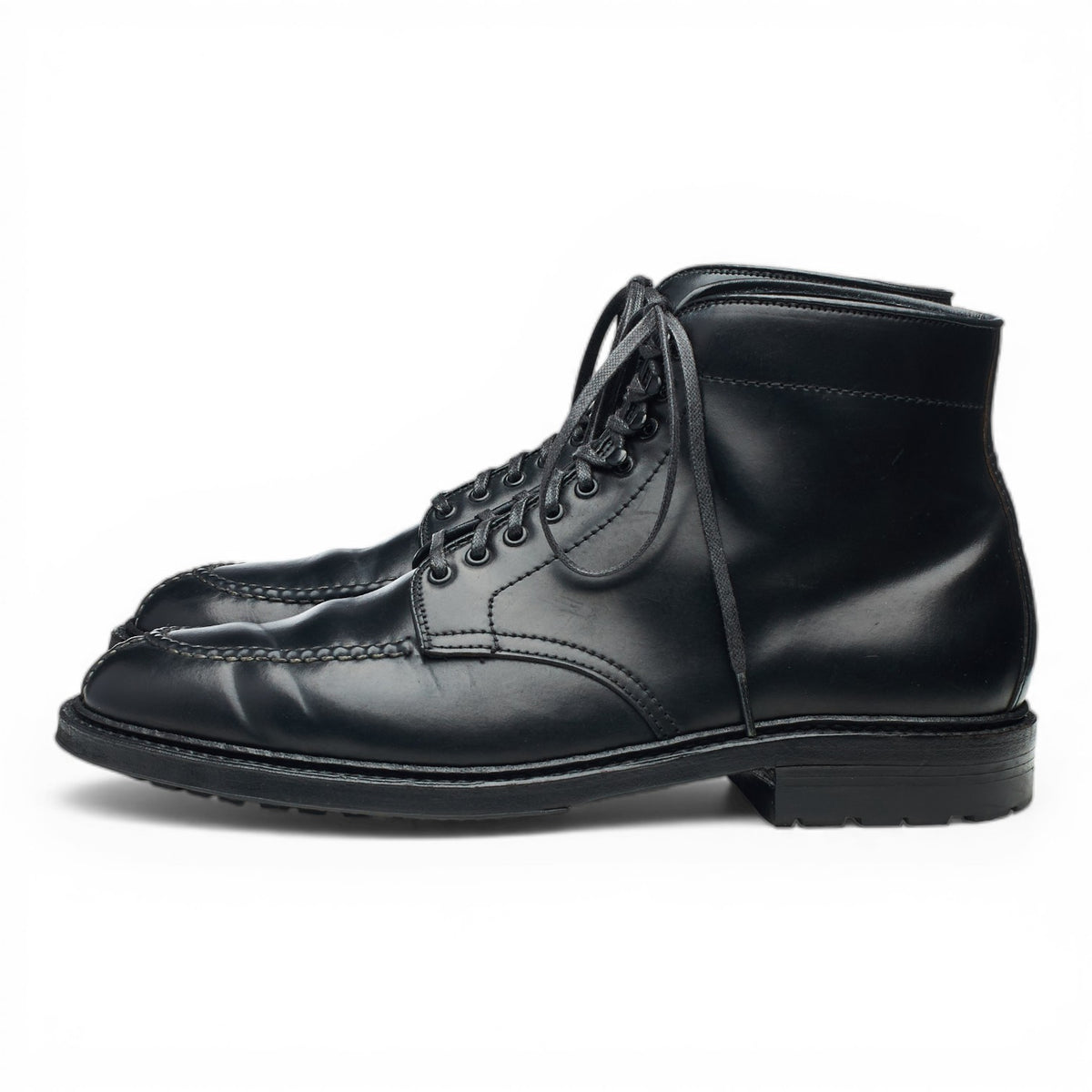 '40219HC' Black Cordovan Leather NST Tanker Boots UK 8 US 8.5 E