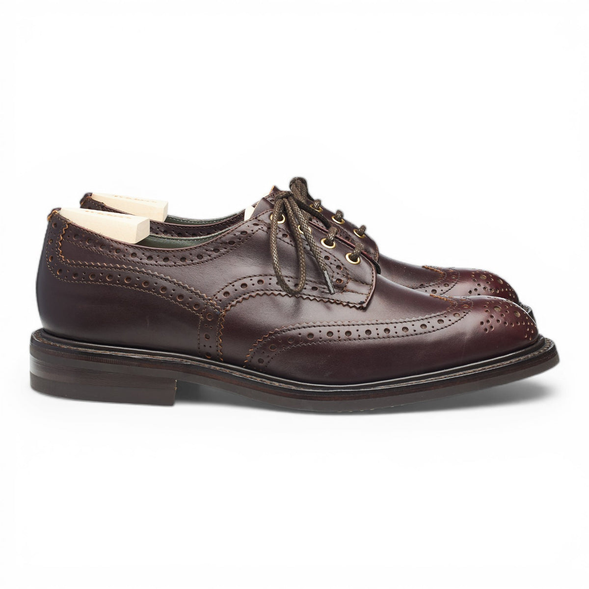 'Bourton' Burgundy Leather Derby Brogues UK 9.5