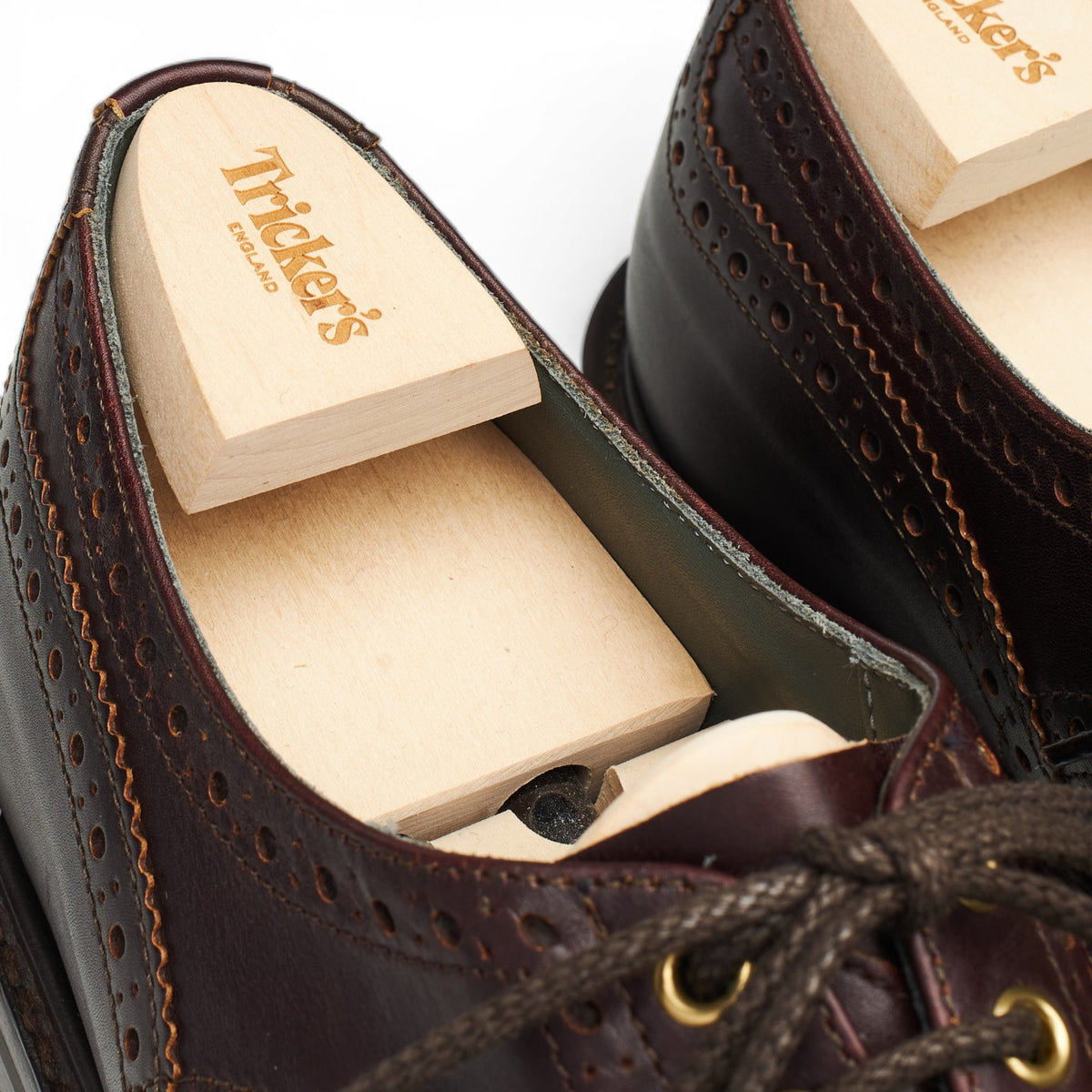 'Bourton' Burgundy Leather Derby Brogues UK 9.5