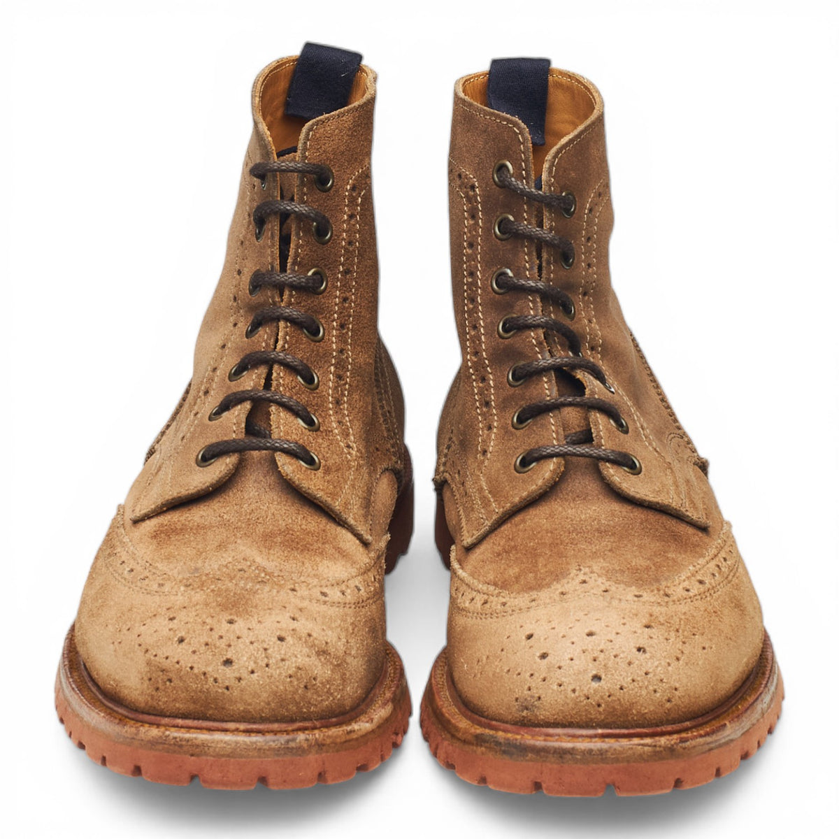 Brown Suede Brogue Boots UK 9.5 EU 43.5