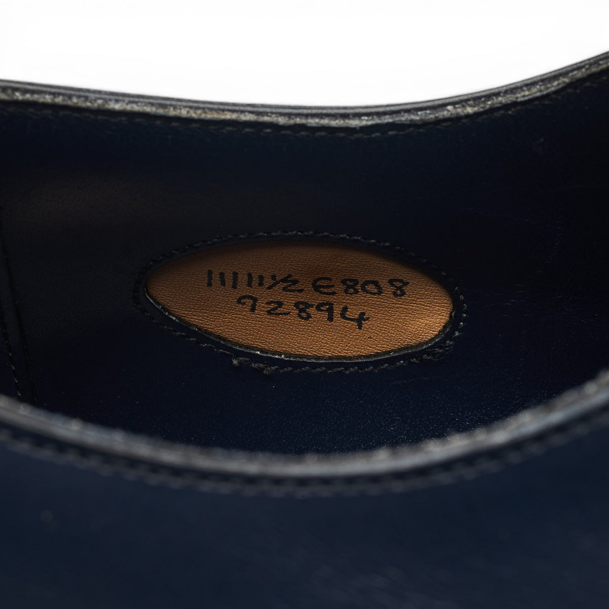Navy Blue Leather Derby UK 11 E
