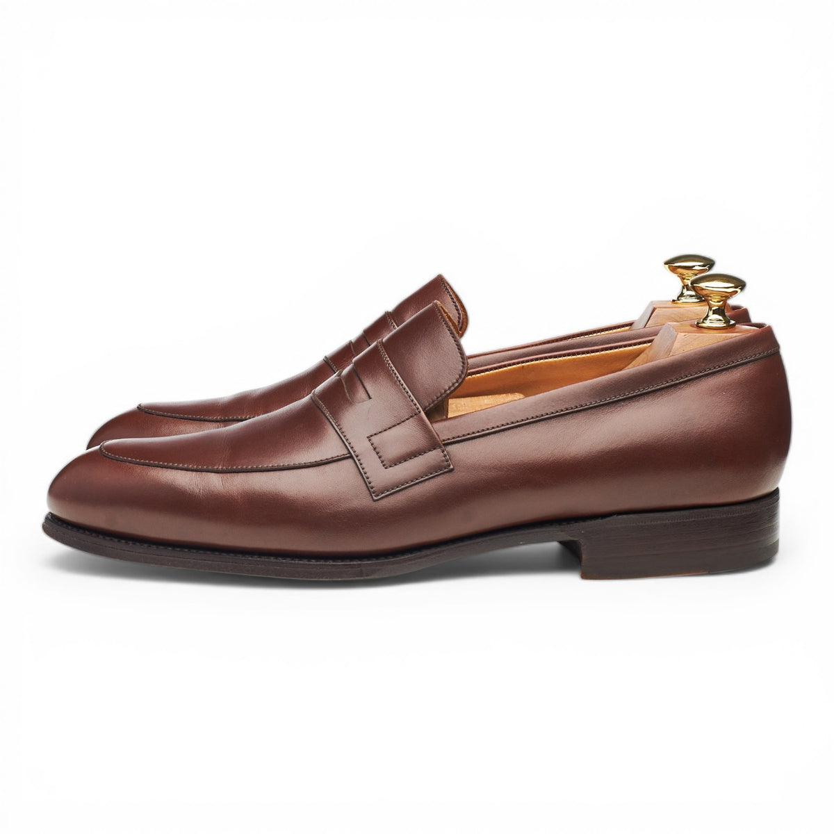 '489' Brown Leather Loafers 9 D UK 9.5