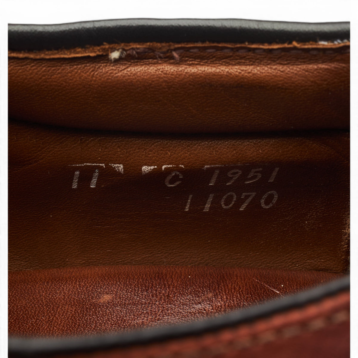 'Wilbert' Tan Brown Leather Derby Split Toe UK 10 US 11 C