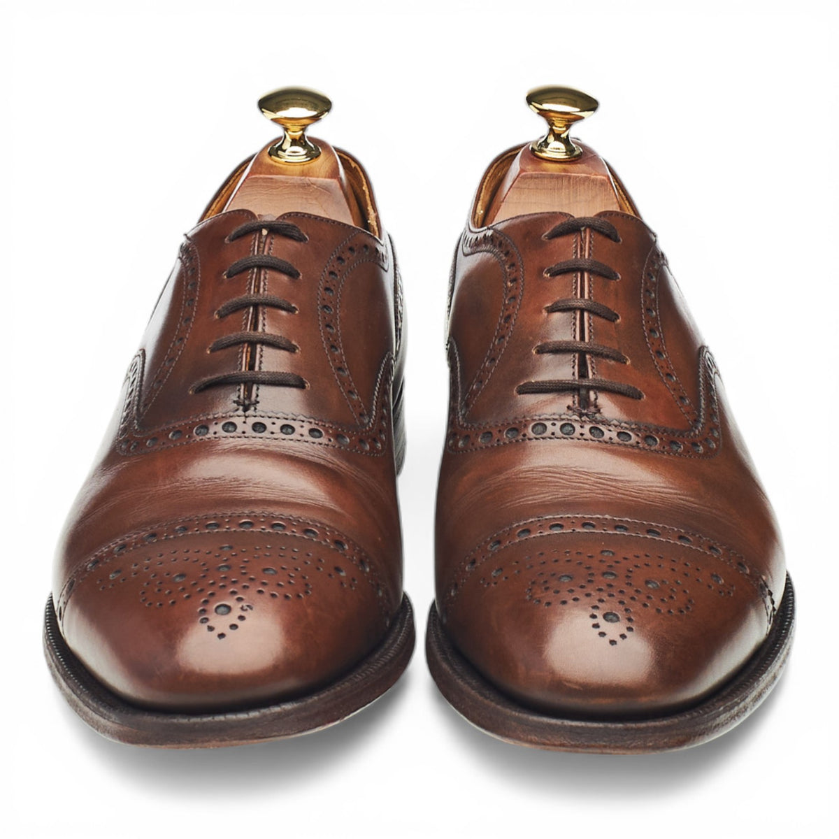 'Perth' Brown Leather Oxford Brogues UK 9 F