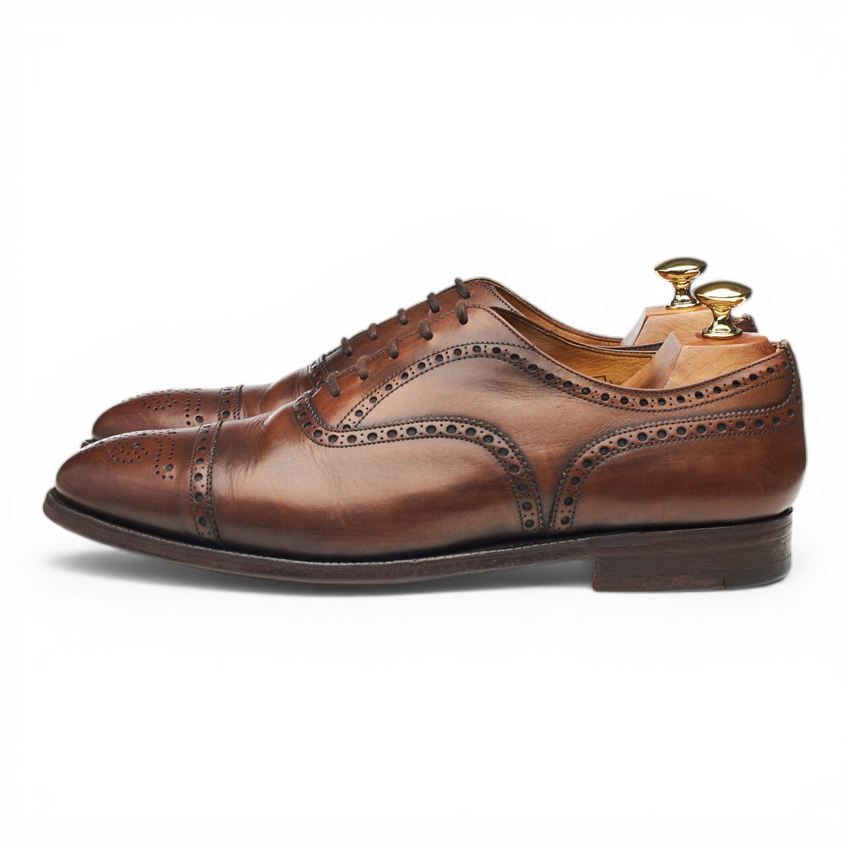 'Perth' Brown Leather Oxford Brogues UK 9 F