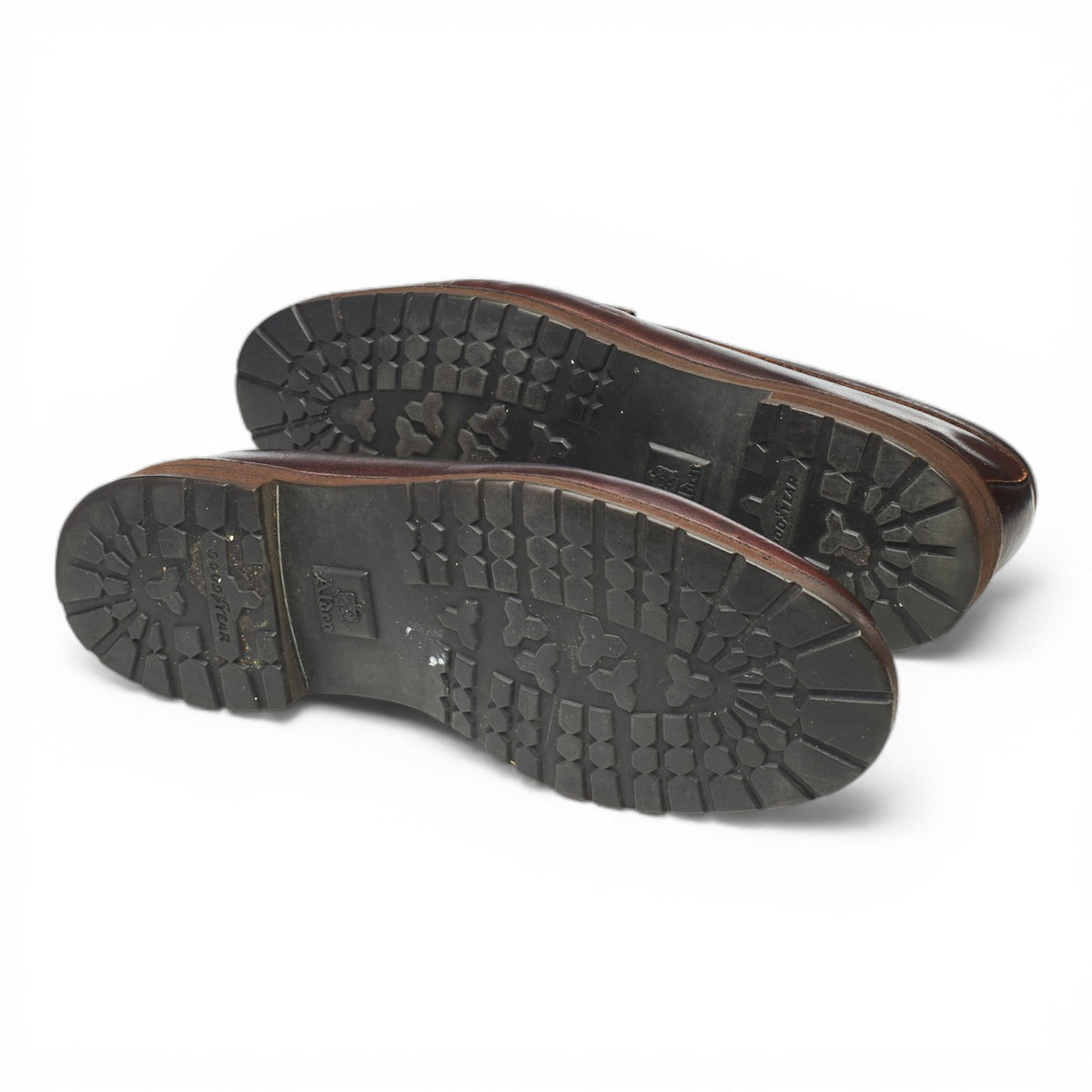 '57348' Dark Brown Waxed Leather Loafers UK 10 US 10.5 C