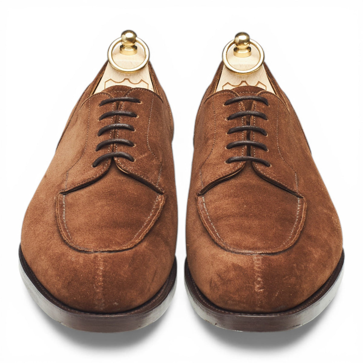 'Keble' Snuff Brown Suede Derby Split Toe UK 8 E
