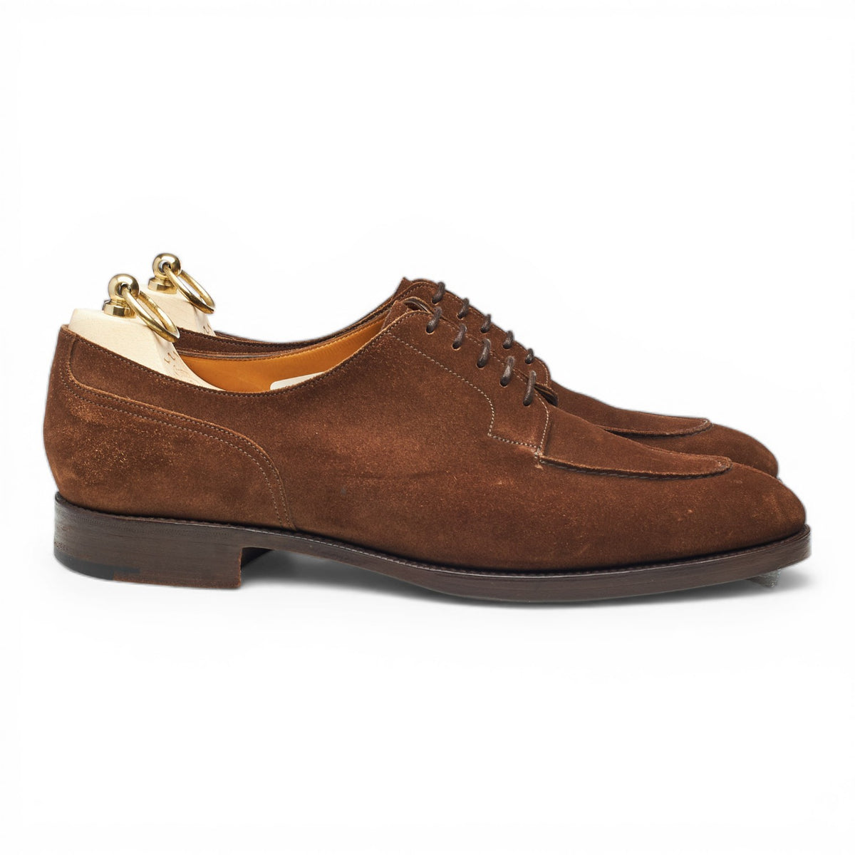 'Keble' Snuff Brown Suede Derby Split Toe UK 8 E