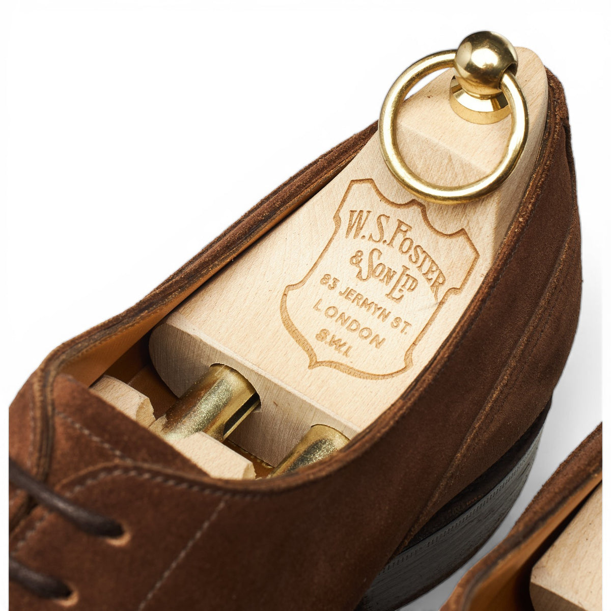 'Keble' Snuff Brown Suede Derby Split Toe UK 8 E