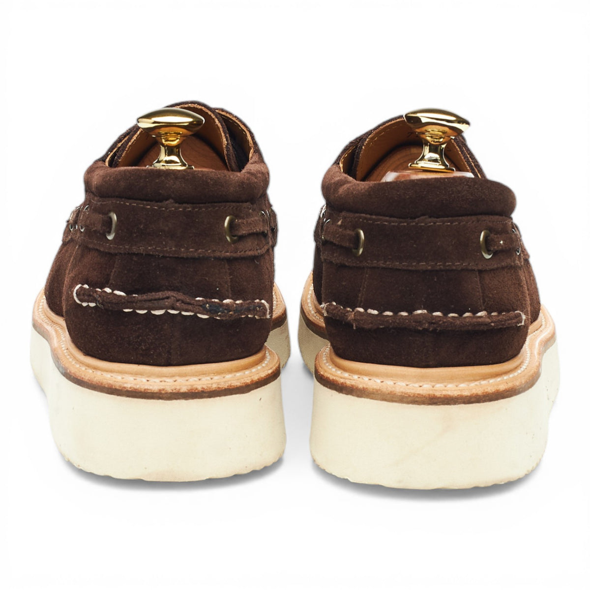 'Rockland' Dark Brown Suede Boat Shoes UK 7