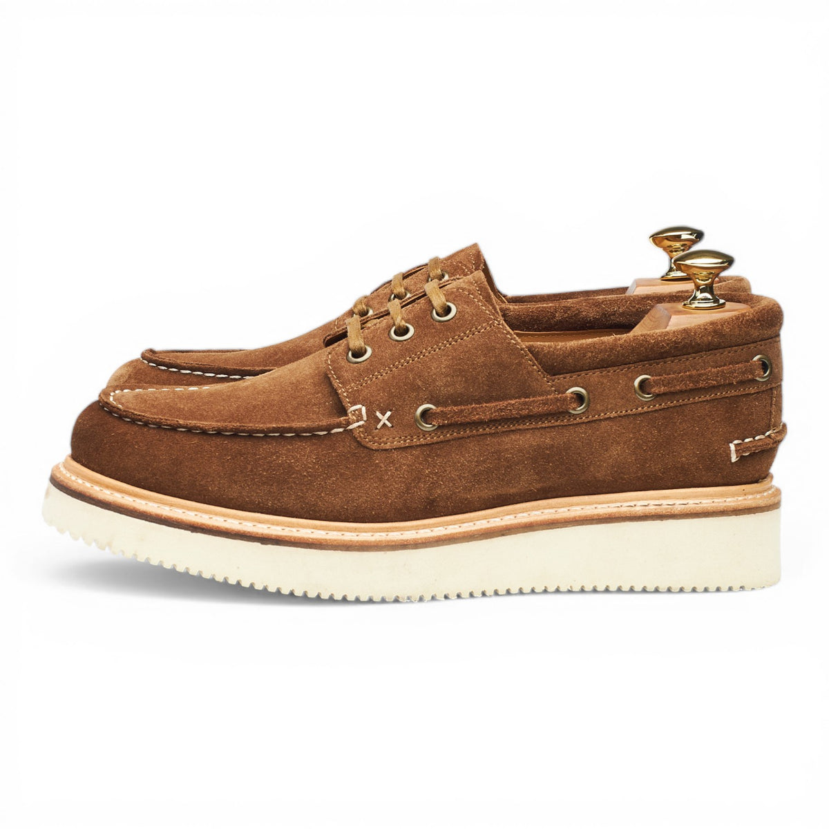 'Rockland' Snuff Brown Suede Boat Shoes UK 7