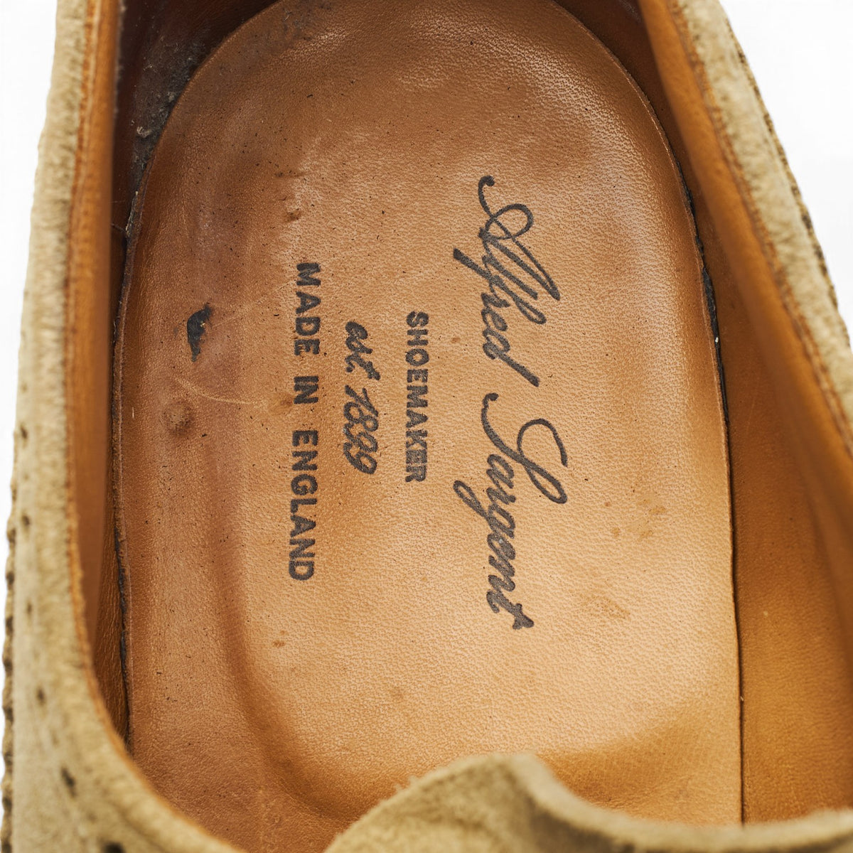 Sand Suede Derby Brogues UK 11 FX