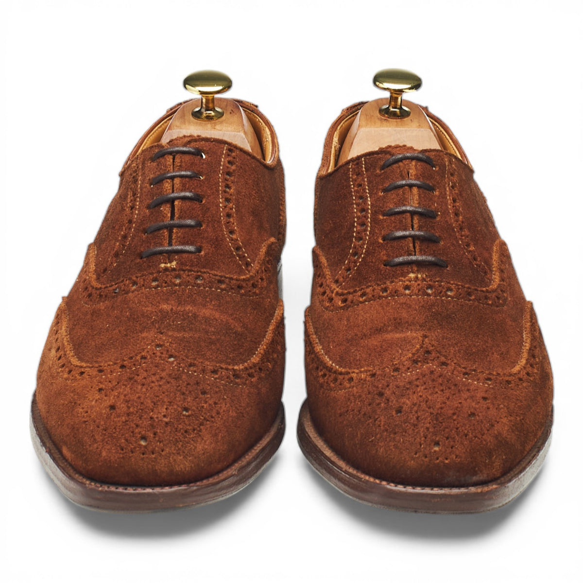 'Roxburgh' Snuff Brown Suede Oxford Brogues UK 8 E