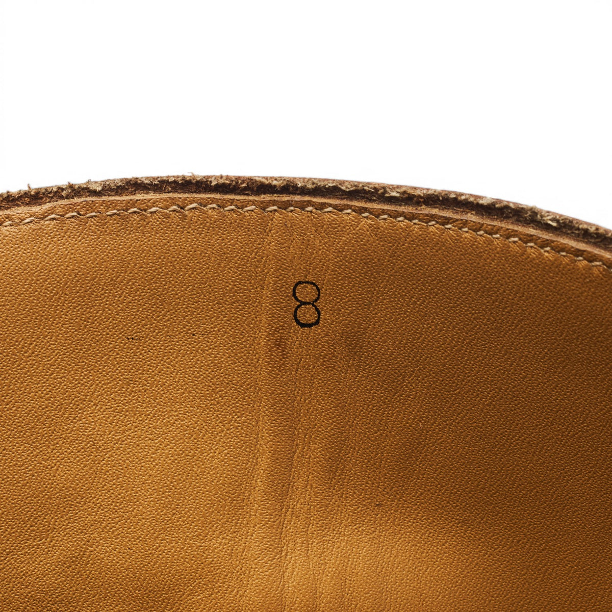 Tan Brown Leather Derby Boots UK 8