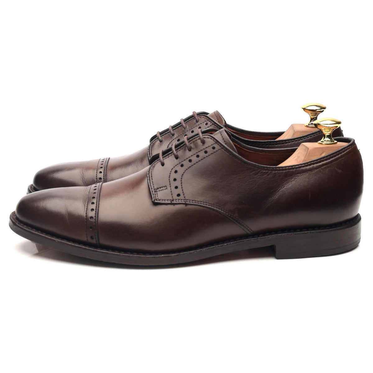 &#39;Clifton&#39; Dark Brown Leather Derby UK 8.5 US 9 D