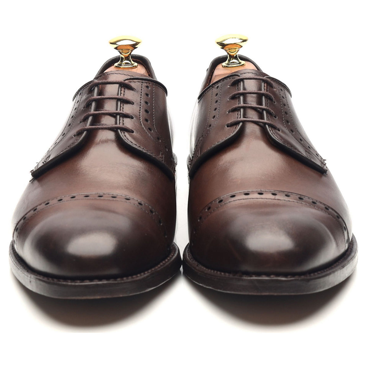 &#39;Clifton&#39; Dark Brown Leather Derby UK 8.5 US 9 D