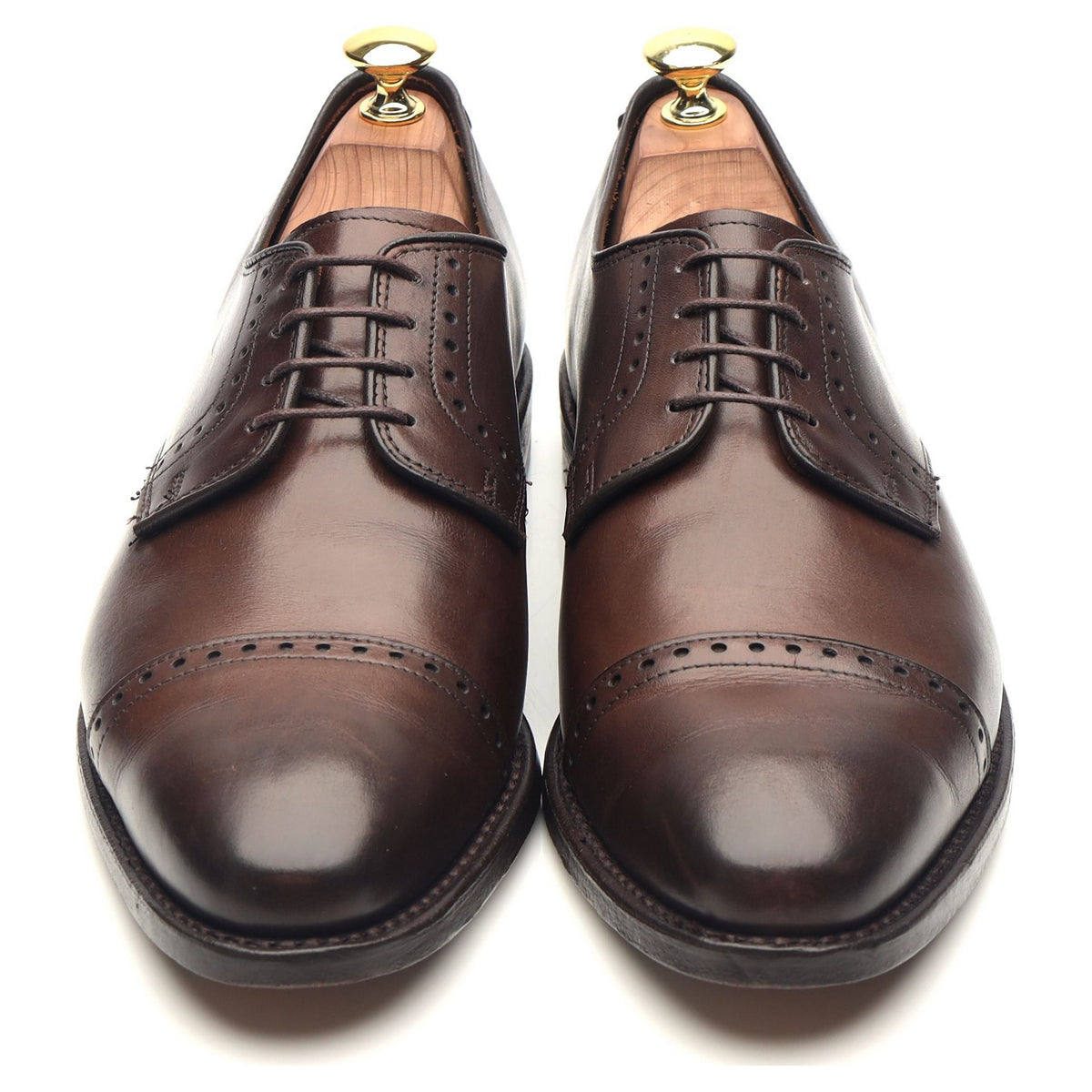 &#39;Clifton&#39; Dark Brown Leather Derby UK 8.5 US 9 D