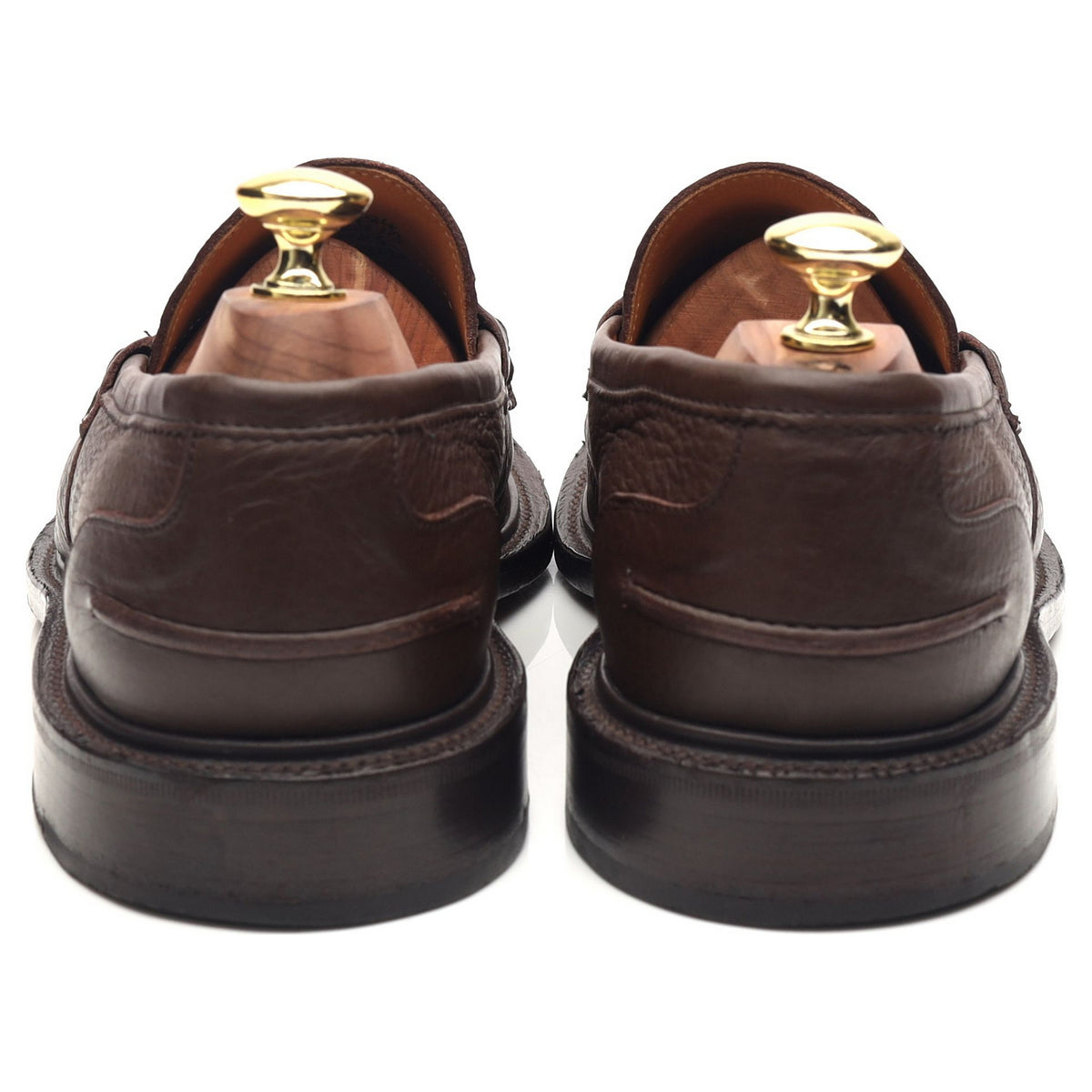 &#39;James&#39; Dark Brown Leather Loafers UK 7