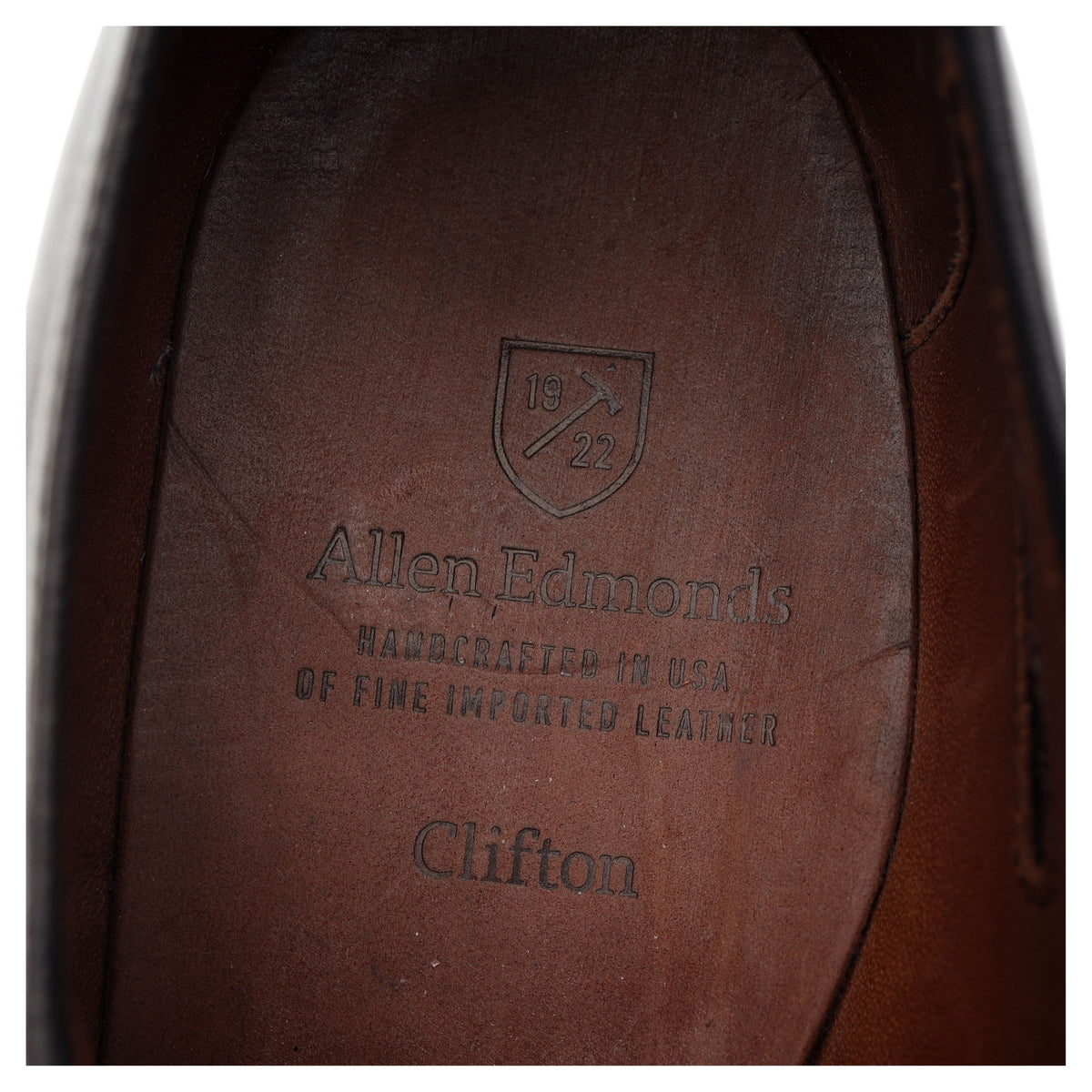 &#39;Clifton&#39; Dark Brown Leather Derby UK 8.5 US 9 D