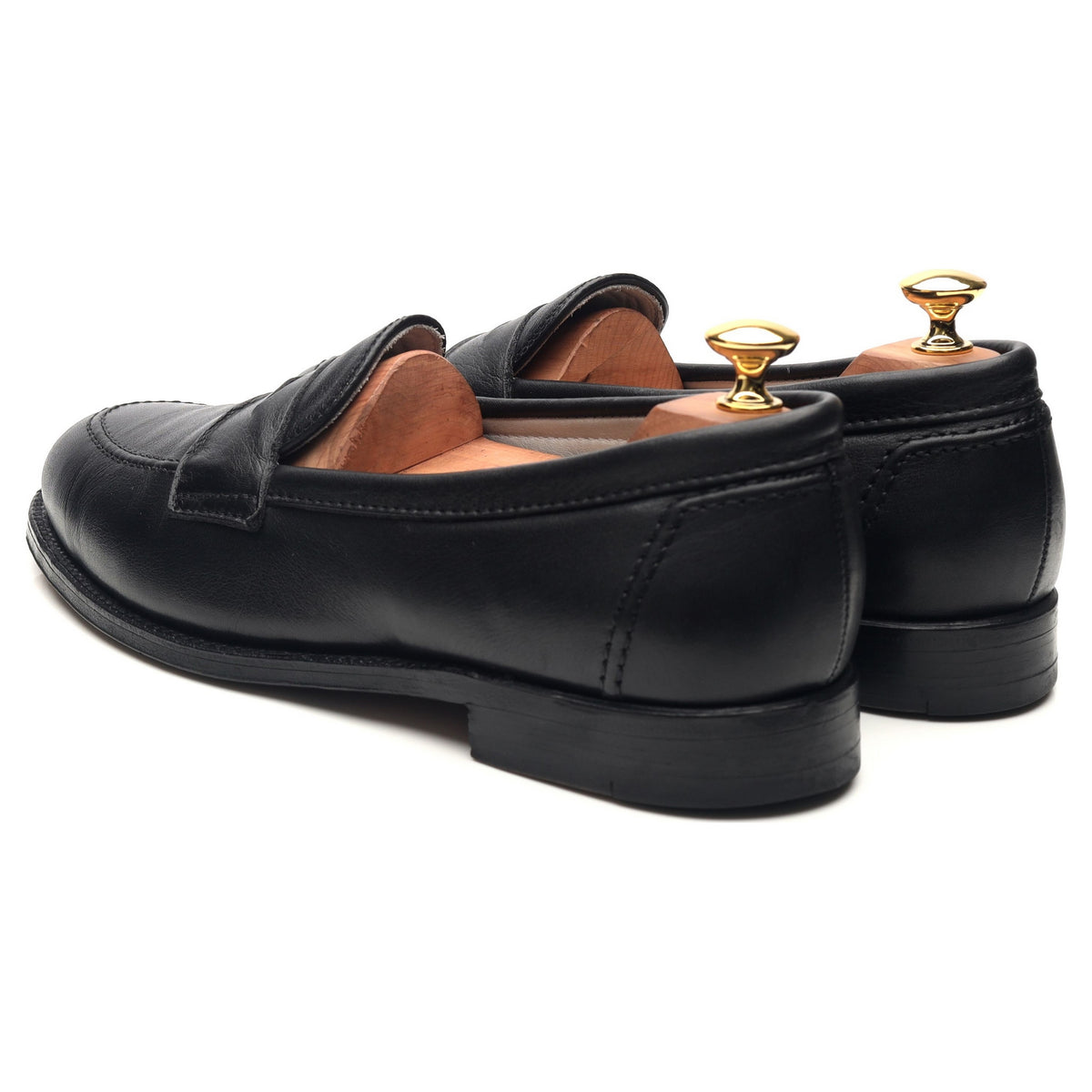 &#39;9695F&#39; Black Leather Loafers UK 9.5 US 10