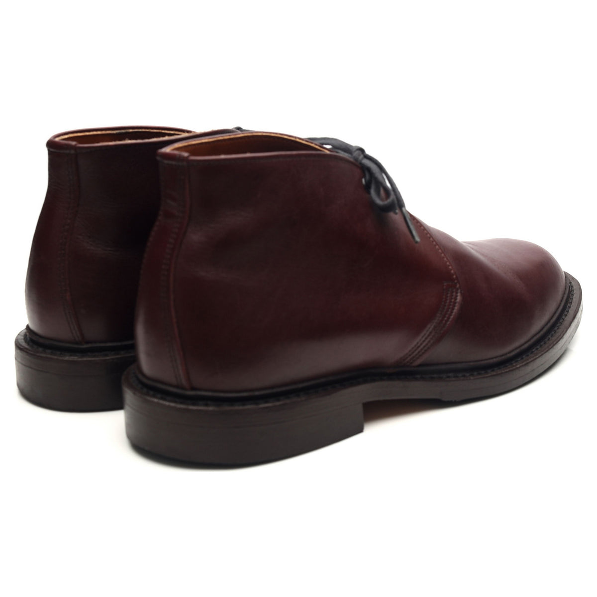 &#39;9098&#39; Burgundy Leather Chukka Boots UK 7 US 8