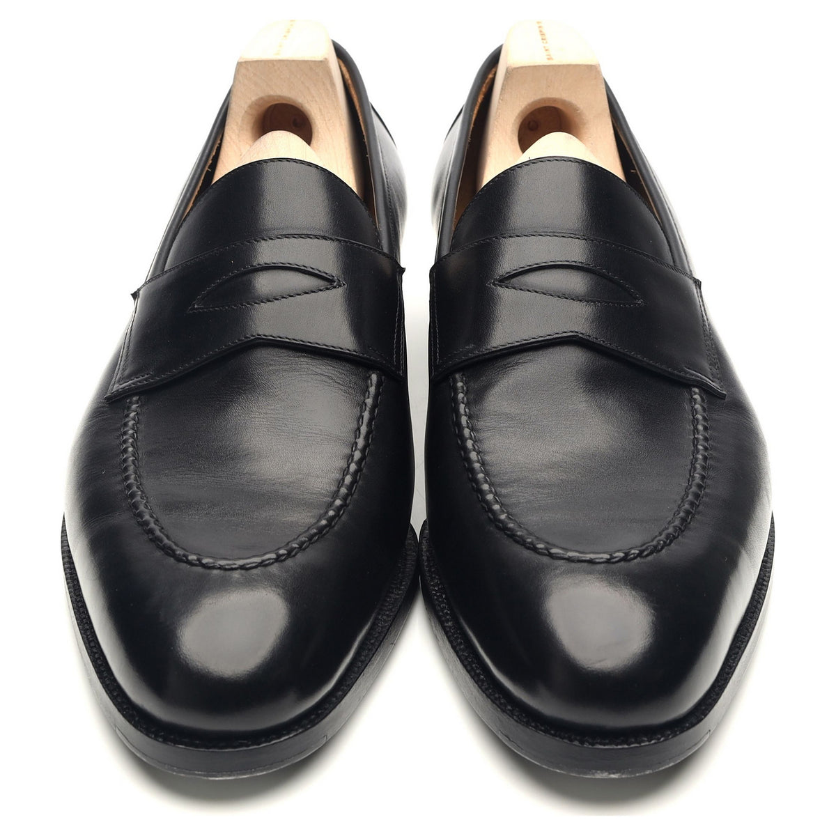 &#39;539&#39; Black Leather Loafers UK 9.5 F