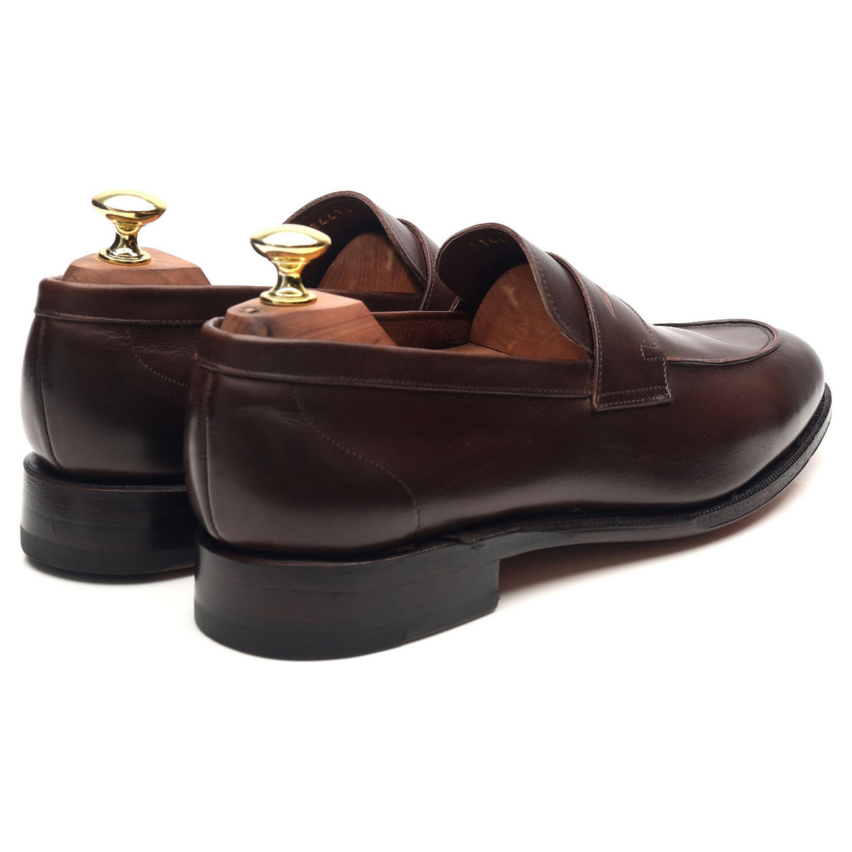&#39;114414&#39; Dark Brown Leather Loafers UK 7.5 E