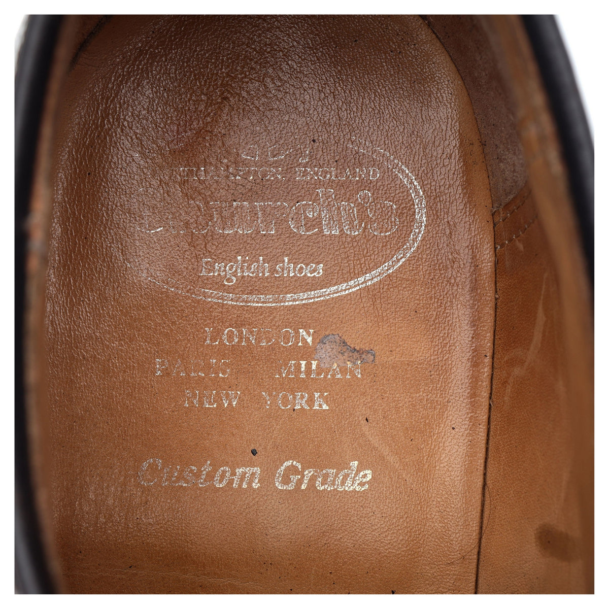 &#39;Chelmsford&#39; Dark Brown Leather Cap Toe Derby UK 11 G