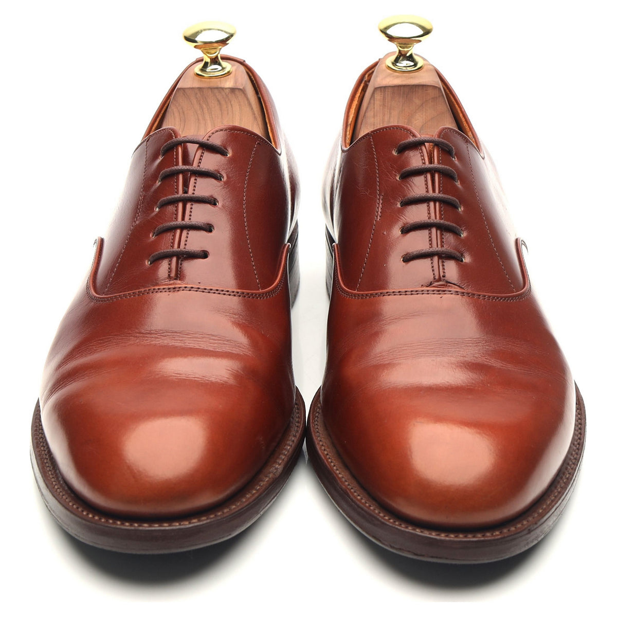 Vintage Tan Brown Leather Oxford UK 7 F