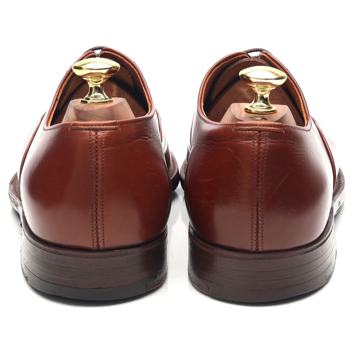Vintage Tan Brown Leather Oxford UK 7 F