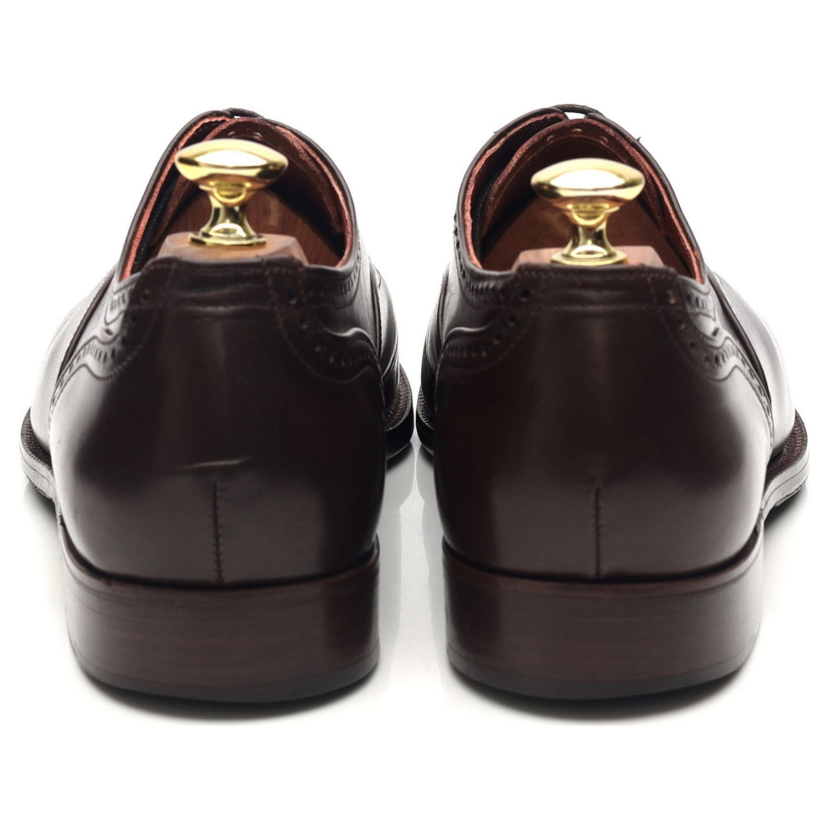 Vintage Dark Brown Leather Oxford Semi Brogues UK 7.5