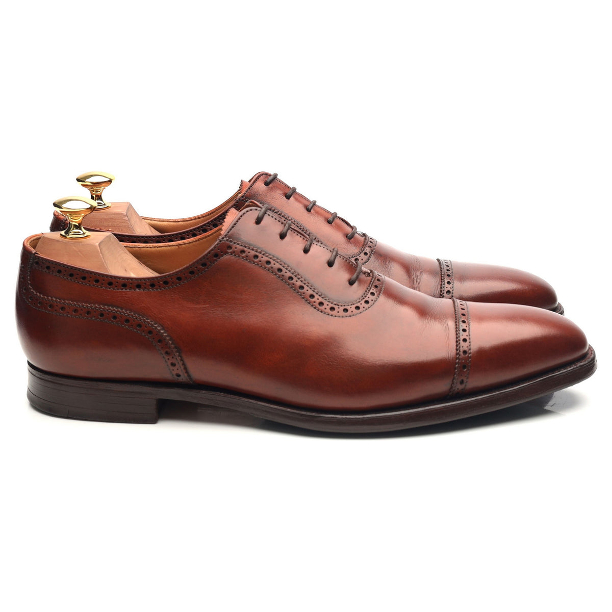 &#39;Westbourne&#39; Tan Brown Leather Oxford UK 9 E