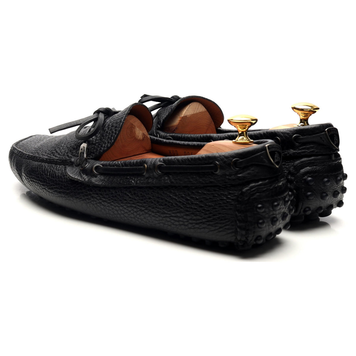 Lamborghini Black Leather Driving Loafers UK 10