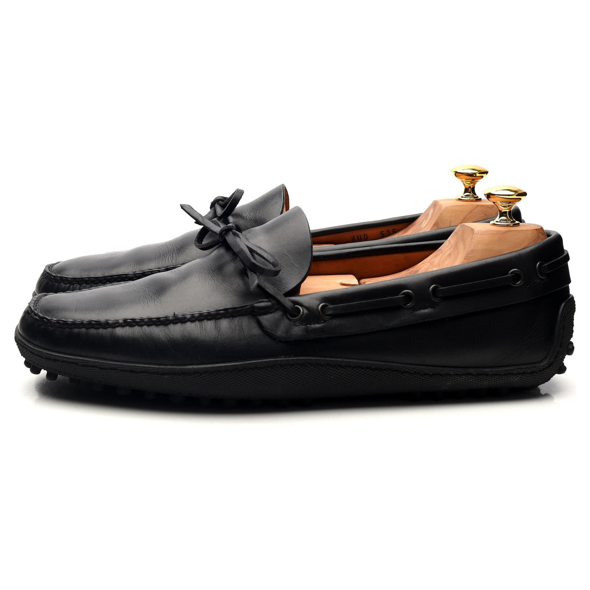 Black Leather Driving Loafers UK 10