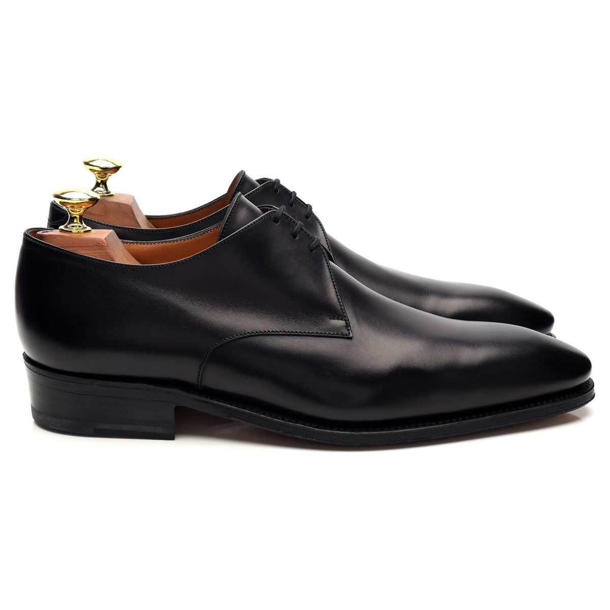 437 Black Leather Derby 7 D UK 7.5