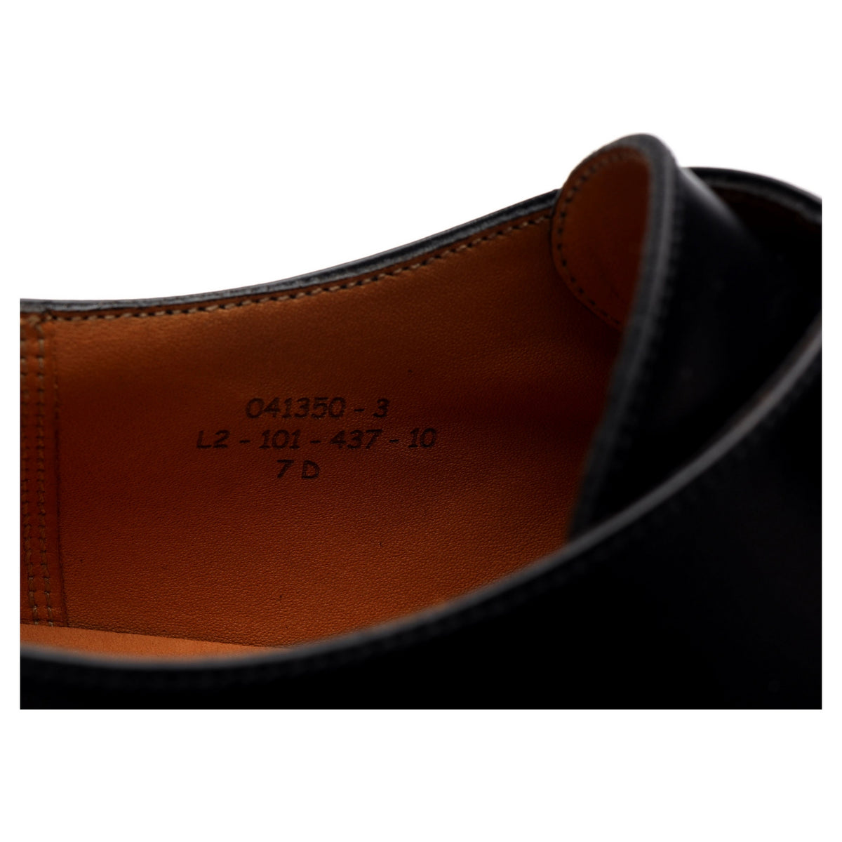 437 Black Leather Derby 7 D UK 7.5