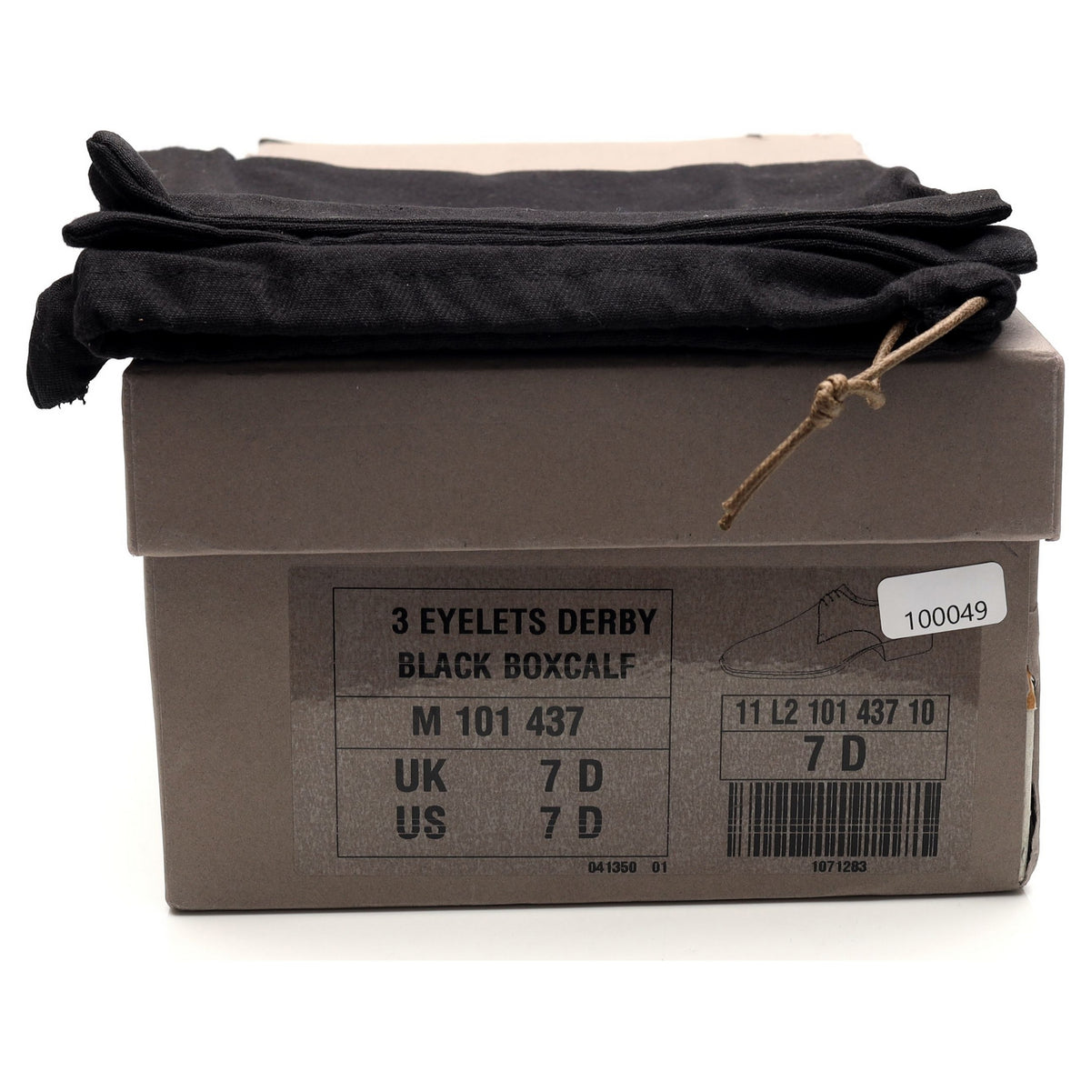 437 Black Leather Derby 7 D UK 7.5
