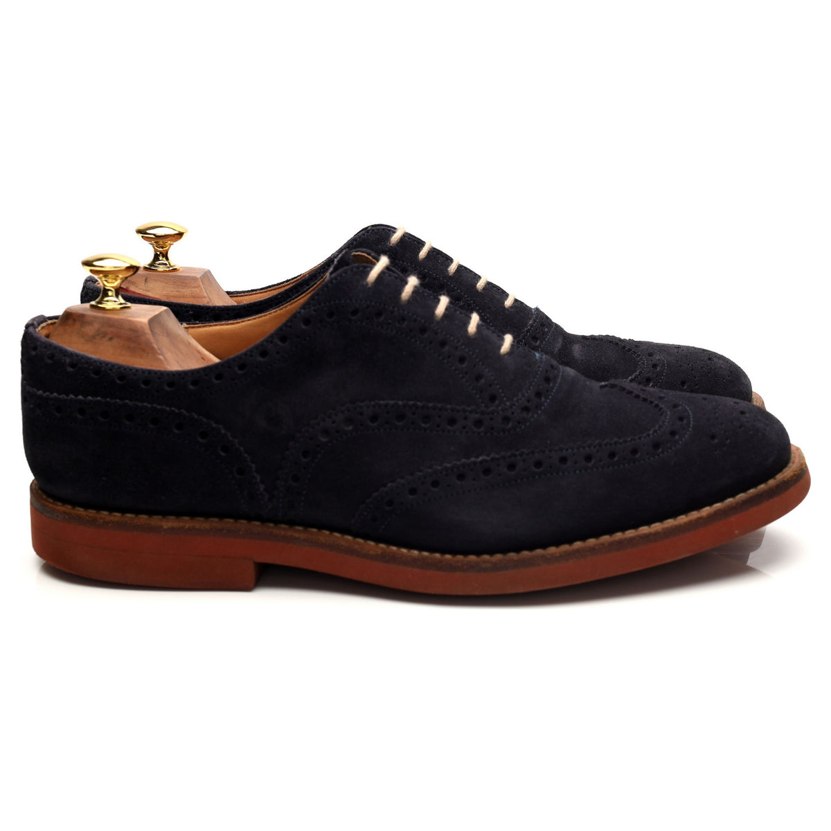 &#39;Downton&#39; Blue Suede Oxford Brogues UK 10 G