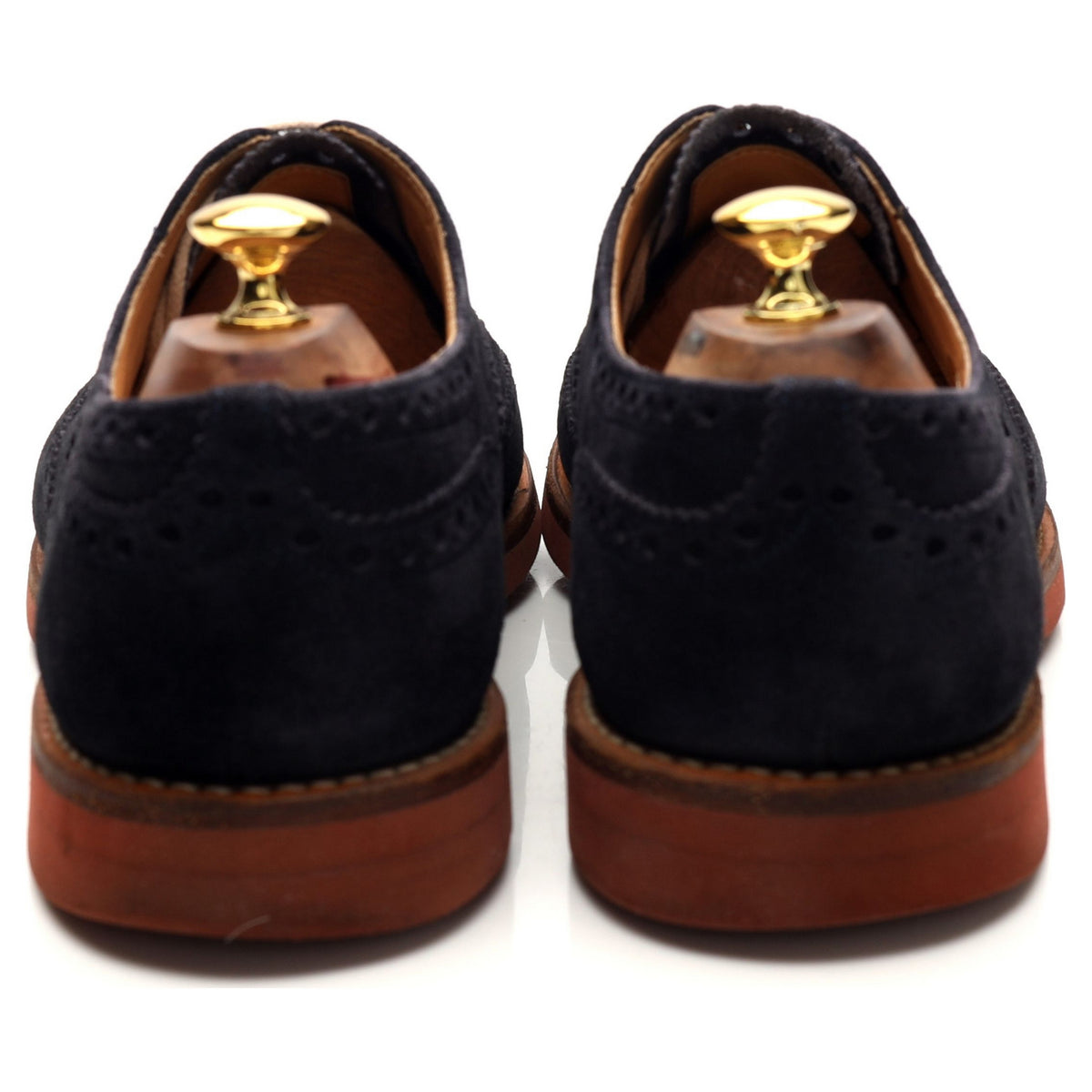 &#39;Downton&#39; Blue Suede Oxford Brogues UK 10 G