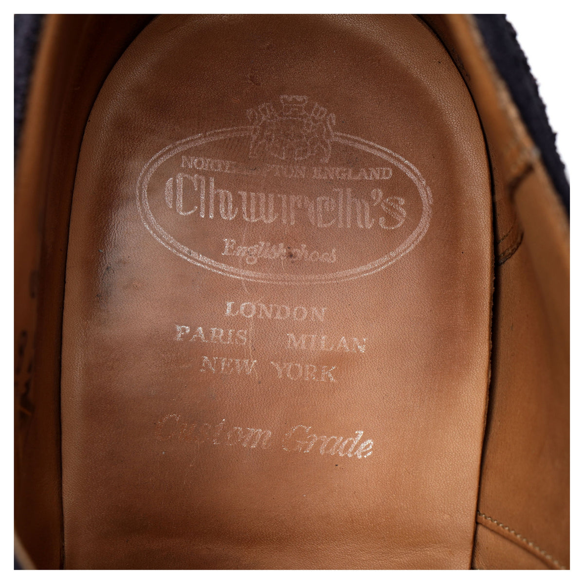 &#39;Downton&#39; Blue Suede Oxford Brogues UK 10 G