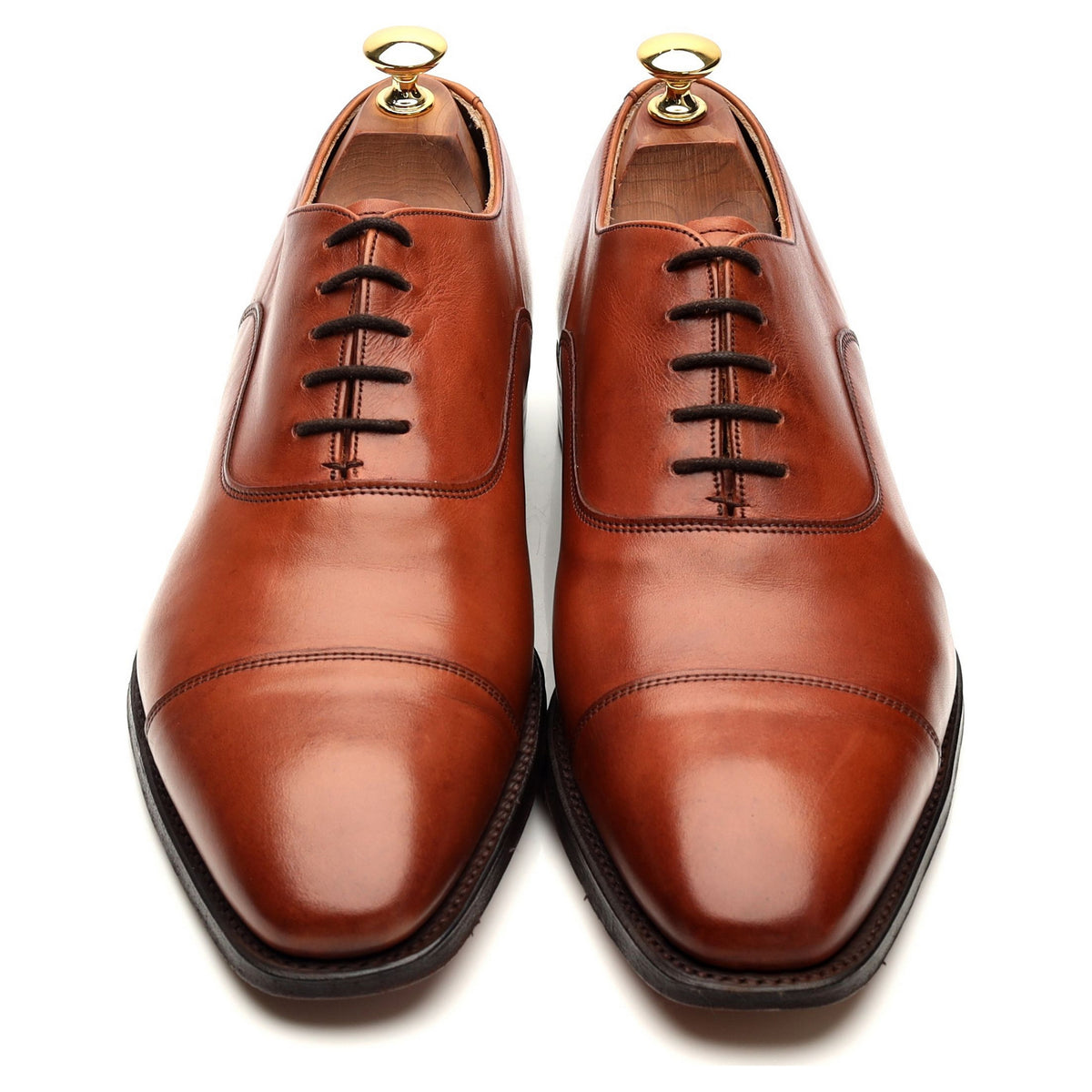 &#39;Beaton&#39; Tan Brown Leather Oxford UK 9 F