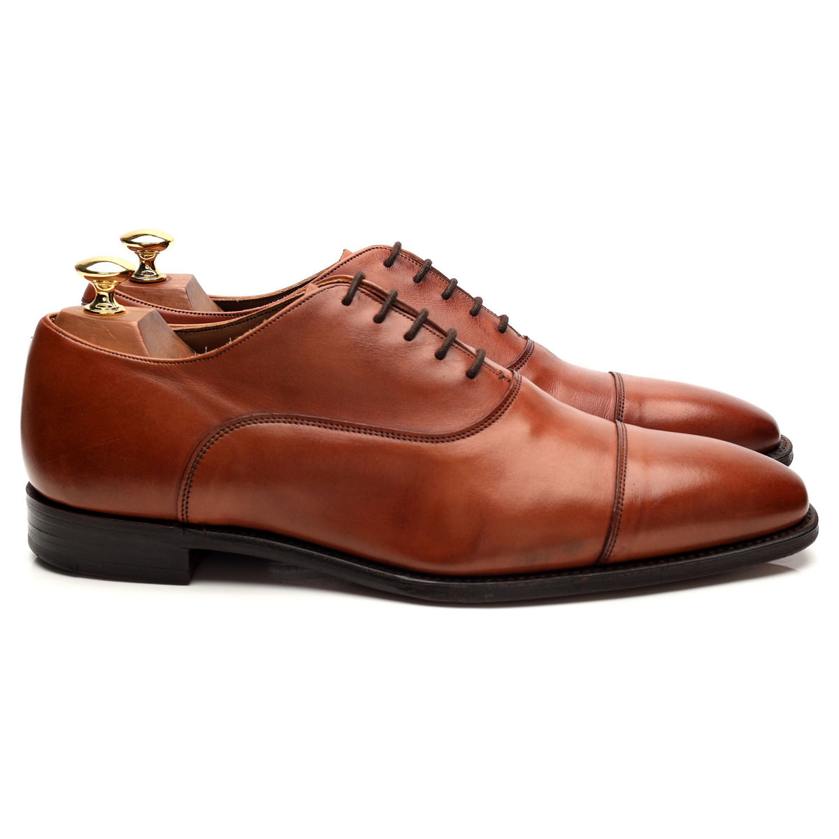 &#39;Beaton&#39; Tan Brown Leather Oxford UK 9 F