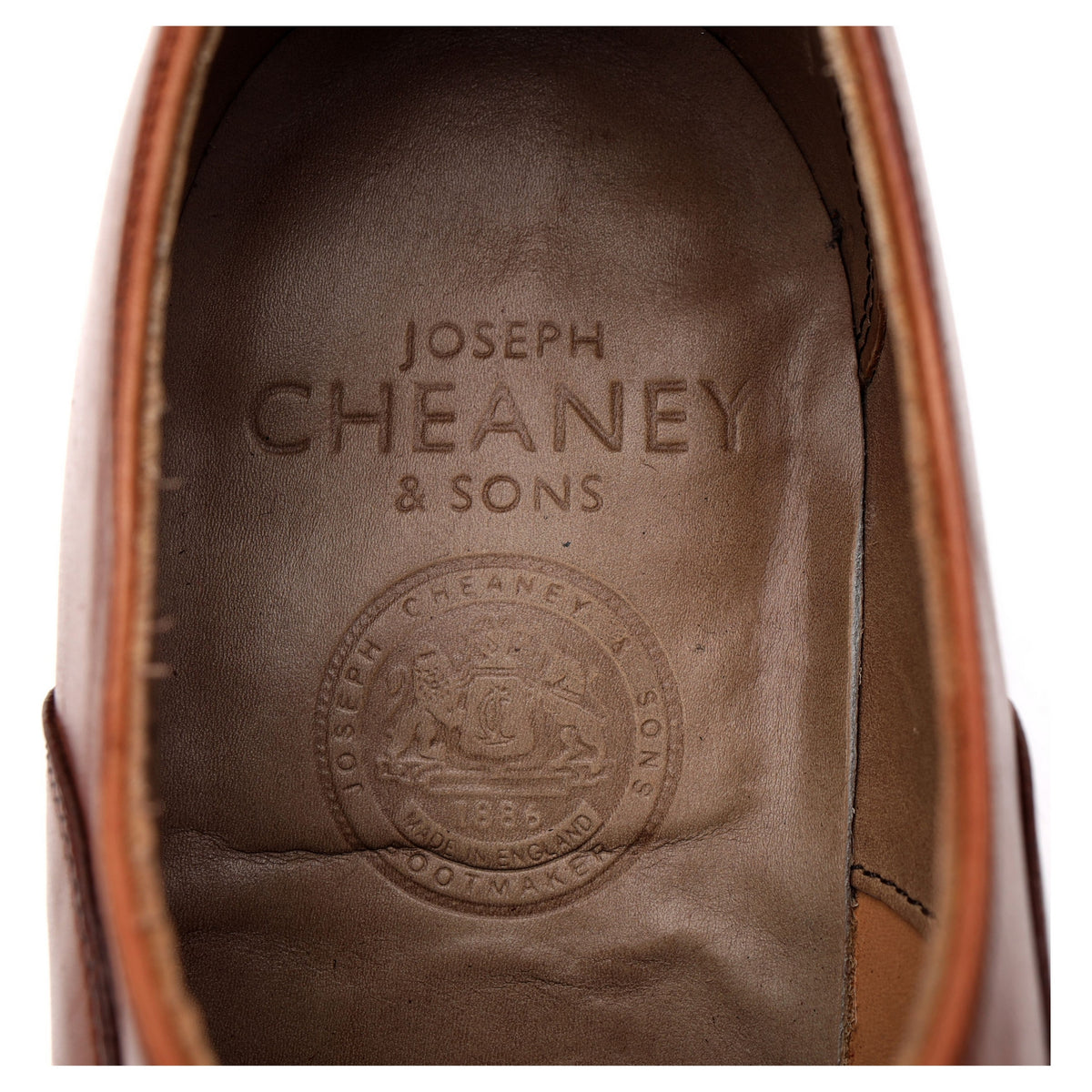 &#39;Beaton&#39; Tan Brown Leather Oxford UK 9 F