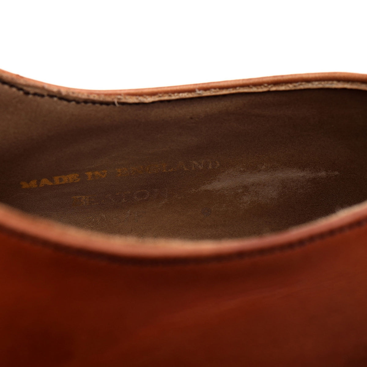 &#39;Beaton&#39; Tan Brown Leather Oxford UK 9 F