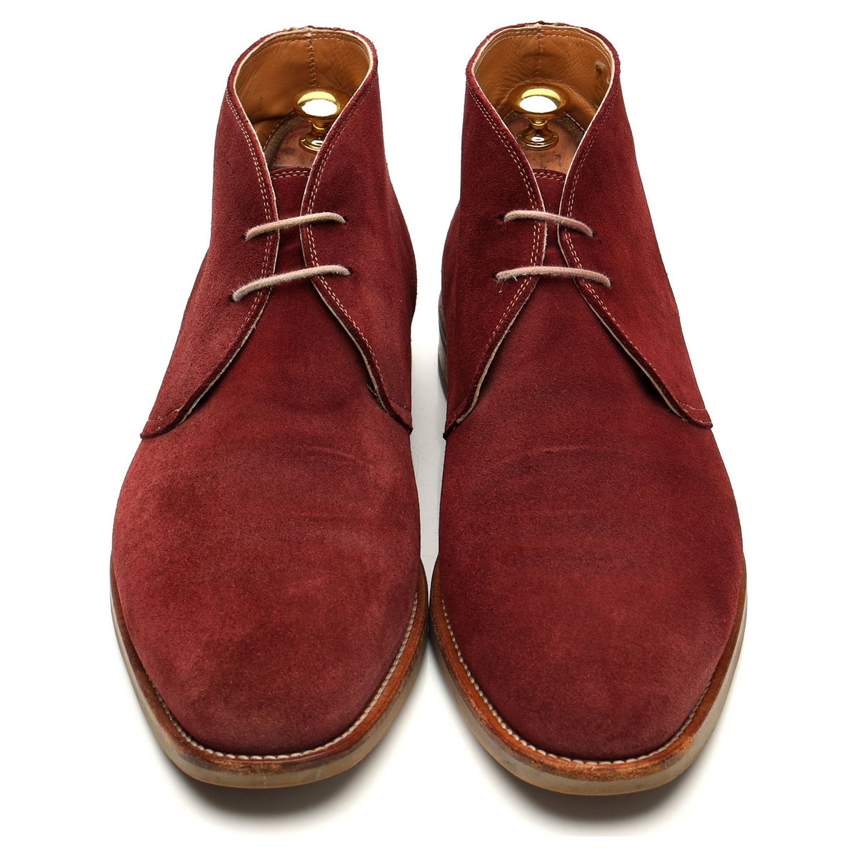 &#39;Westbury&#39; Burgundy Suede Chukka Boots UK 12