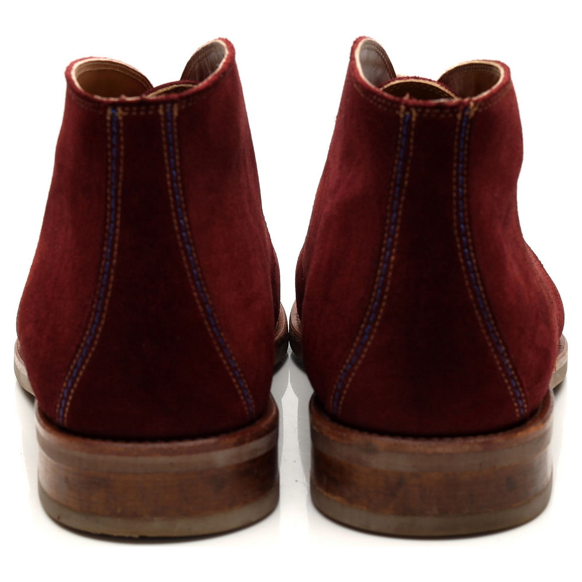 &#39;Westbury&#39; Burgundy Suede Chukka Boots UK 12